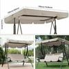 Replacement Swing Seat Canopy Cover Set Garden Chair Hammock Cushion 3 Seater Canopy Chair Cover (Frame Not Included)