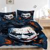 3pcs Joker Clown Bedding Set, Duvet Cover and Pillowcases Machine Washable Seasons All Suitable, Design for Bedroom (No Filling)227