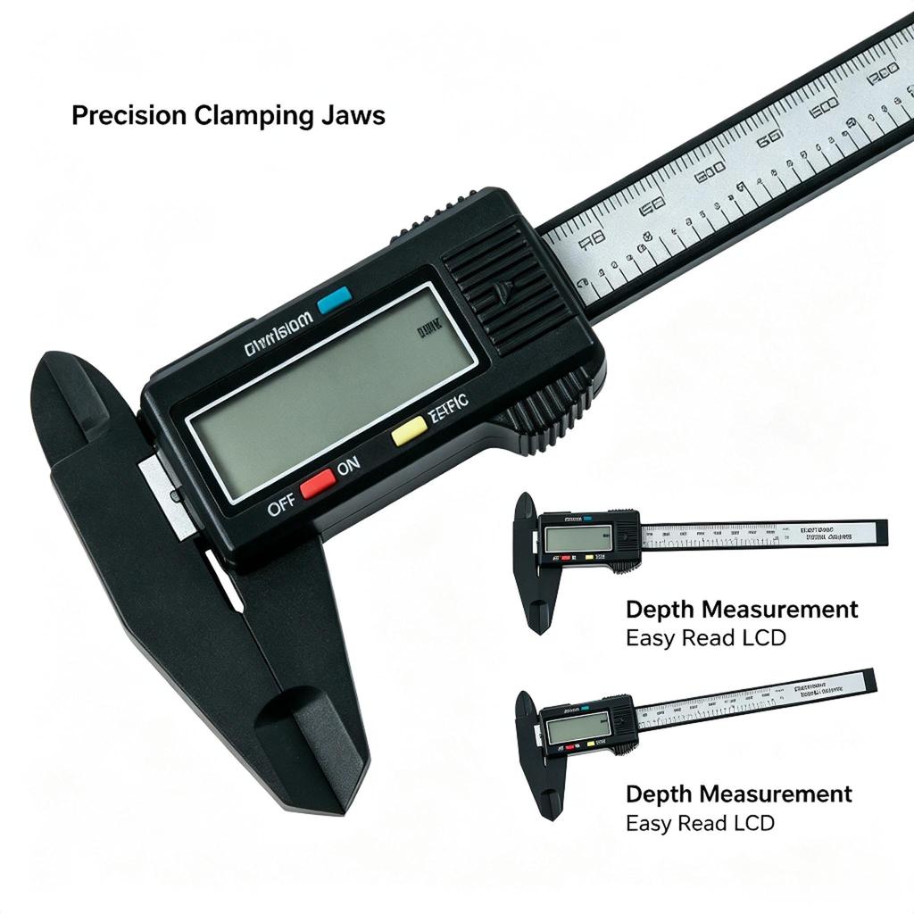 All Plastic Digital Caliper 0-150mm Electronic Inner Outer Diameter Measuring Gauge Jewelry Wenwan Factory
