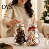 Plastic Beverage Containers 5Pcs Christmas Tree Shaped Bottle, 500ml Food Grade Clear Packaging Container for Bottles Cold Drink Coffee, Leak