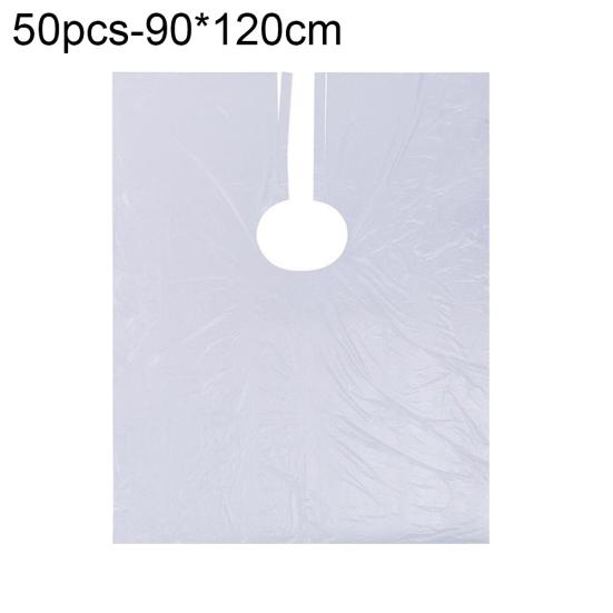 50 ks průhledné plastové jednorázové kadeřnické zástěry na barvení vlasů