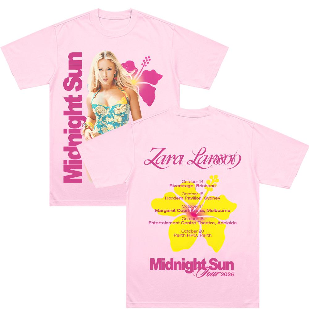 Midnattssolstur 2026 T-shirts Z-Zara Larsson Grafiska Kläder Y2k Hip Hop Dam Herr Streetwear Ren Bomull Mjuk Avslappnad T-shirt