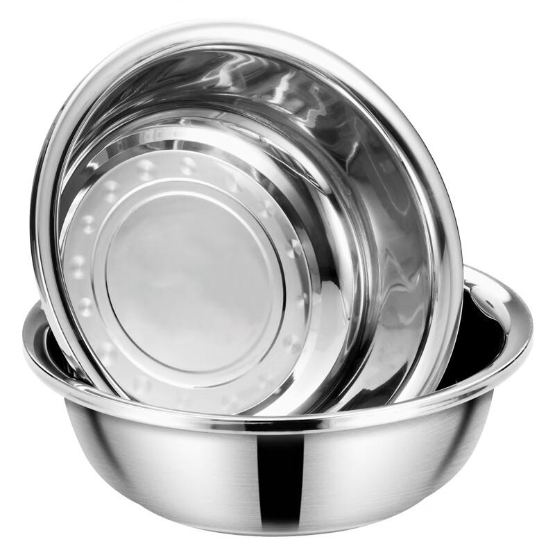 Xinji Gaoge 38cm Stainless Steel Vegetable Washing Basin, 5-Pack
