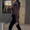 2024 Autumn/Winter European & American Fashion Lapel Tie Long Sleeve Leather Jacket