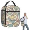Cartoon Helle Farbe Dinosaurier Muster Isolierte Lunchtasche für Damen Kinder Auslaufsichere Lebensmittelboxen Thermische Lunchbox Tragetasche