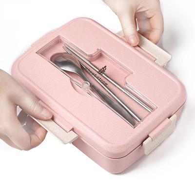 Bento Box Eco-Friendly Lunch Box Food Container Wheat Straw Material Microwavable Dinnerware Lunchbox