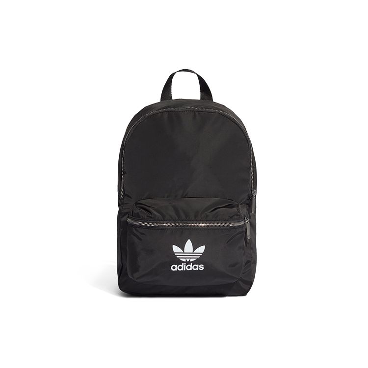 Adidas Originals Trefoil Small Logo Basic Nylon Backpack Women Backpack Black ED4725 Black