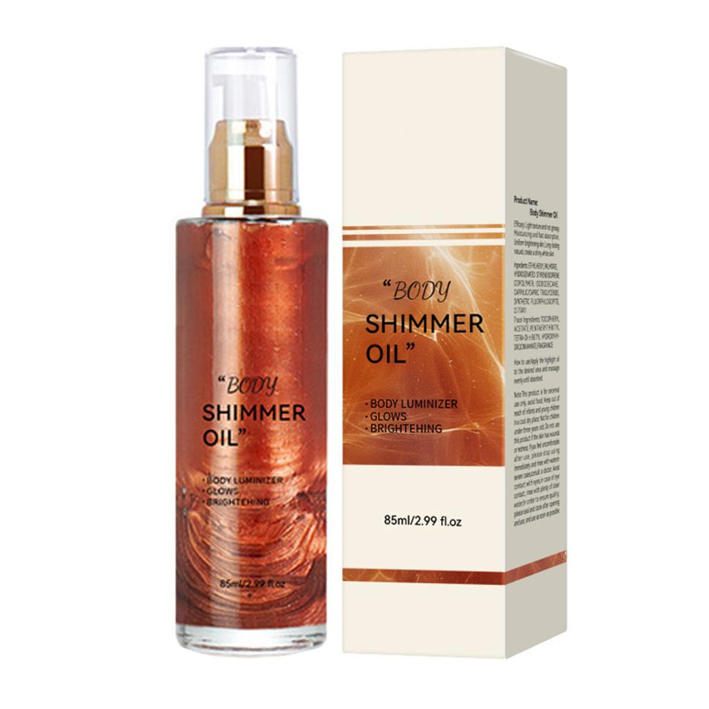 Full Body Fine Lustre Brightening Highlight Oil 85ml Beach Outdoor Liquid Body Highlight Oil