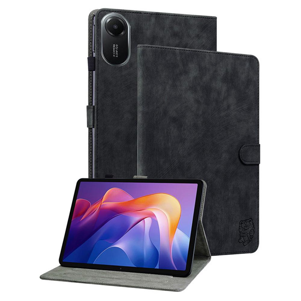 Чехол для Xiaomi Redmi Pad 2 с тиснением тигра, устойчивый к царапинам, из ПУ кожи, чехол для планшета A