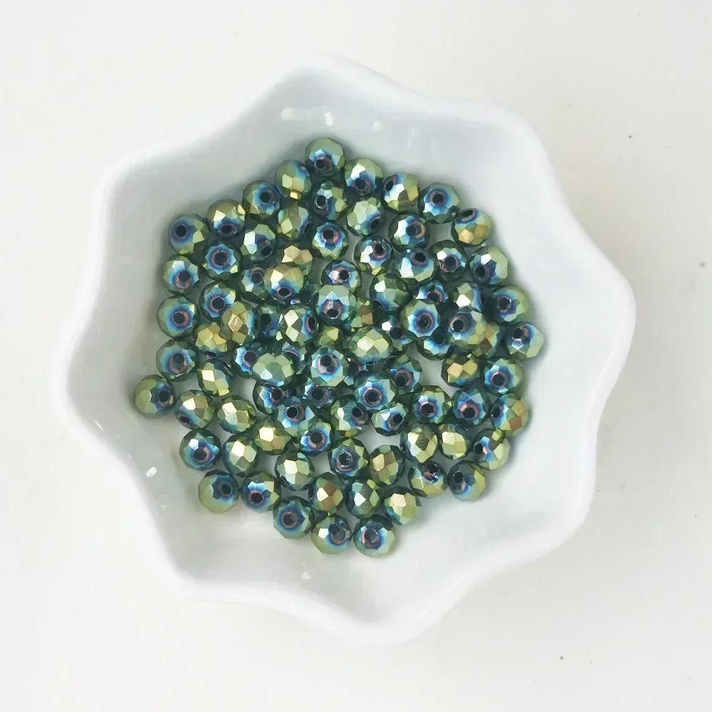 

50 шт. хрустальные граненые стеклянные бусины Рондель для изготовления ювелирных изделий своими руками женский браслет ожерелье ювелирные аксессуары 4*6 мм