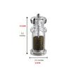 5,5 Zoll Acryl Pfeffermühle Transparent Manuelle Pfeffermühle Keramikkern Mehrzweck-Gewürzflasche Küchenwerkzeuge