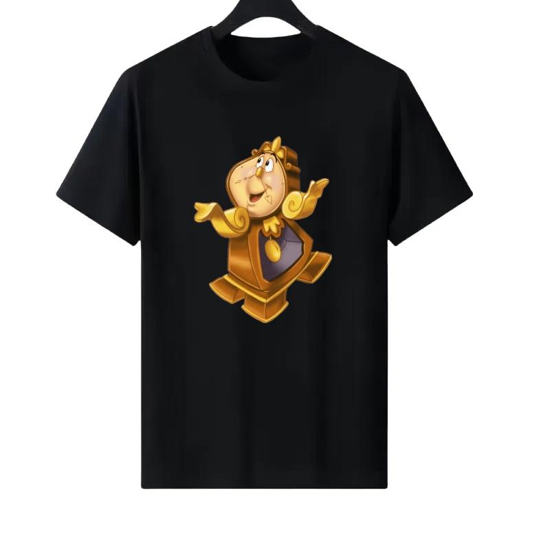 

Disney Beauty And The Beast Pattern Woman Fashion Parent-child Clothing Cartoon Children s Short Sleeves T-Shirt Blouses 160