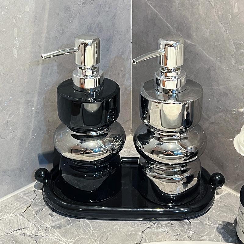 Luxuriöser Keramik-Seifenspender Bade-Duschgel gefüllt mit Lotion Flasche Hotel Toilette Hand Heim Badezimmer Zubehör