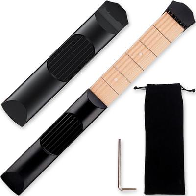AZNABLE Pocket Guitar 6 Fret Chord Trainer Acoustic Guitar Practice 6 String