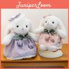 Plush Rabbit Toy With Dress And Bow Decoration For Girls And Kids Snuggle Pillow