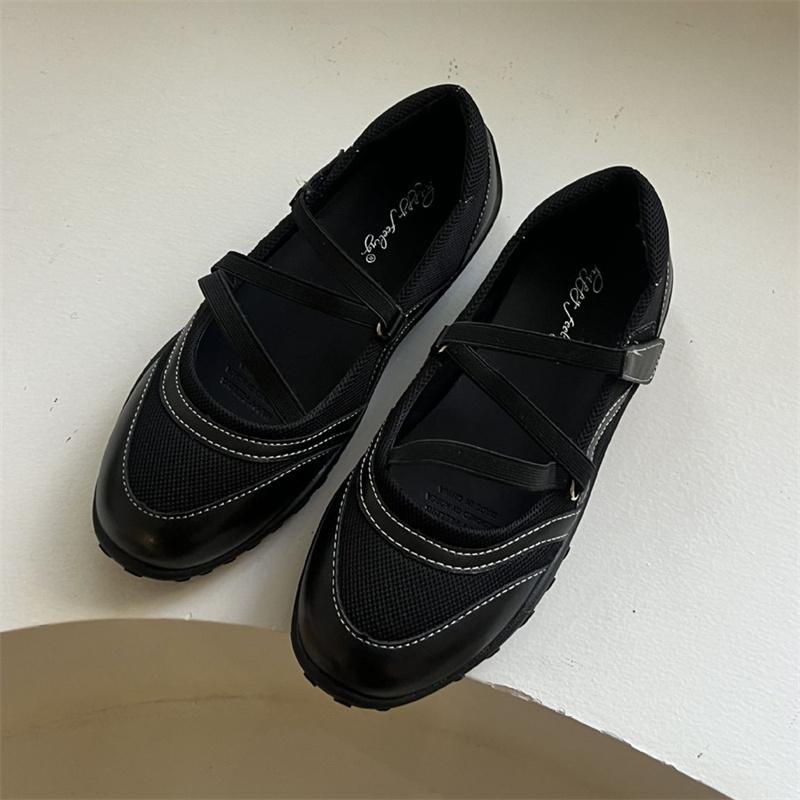 

Fashion IPPEUM Mary Janes Shoes Silver 2025 New Summer Lolita Women Flat Shoes 225 чорний