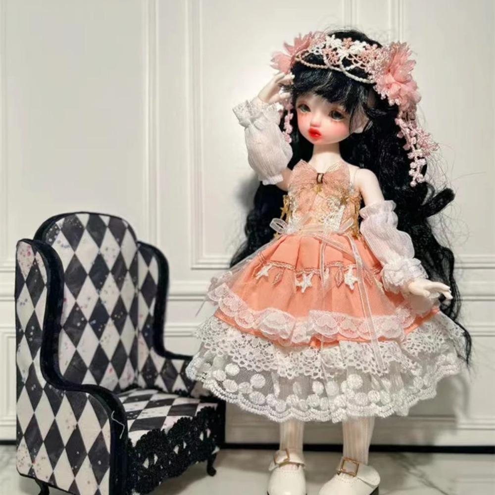 

Модная Милая Повседневная Одежда для Куклы 30 см 1/6 BJD Набор Наряда для Куклы Платье Принцессы Игрушка для Девочки Подарок Аксессуары для Куклы Праздничный Подарок