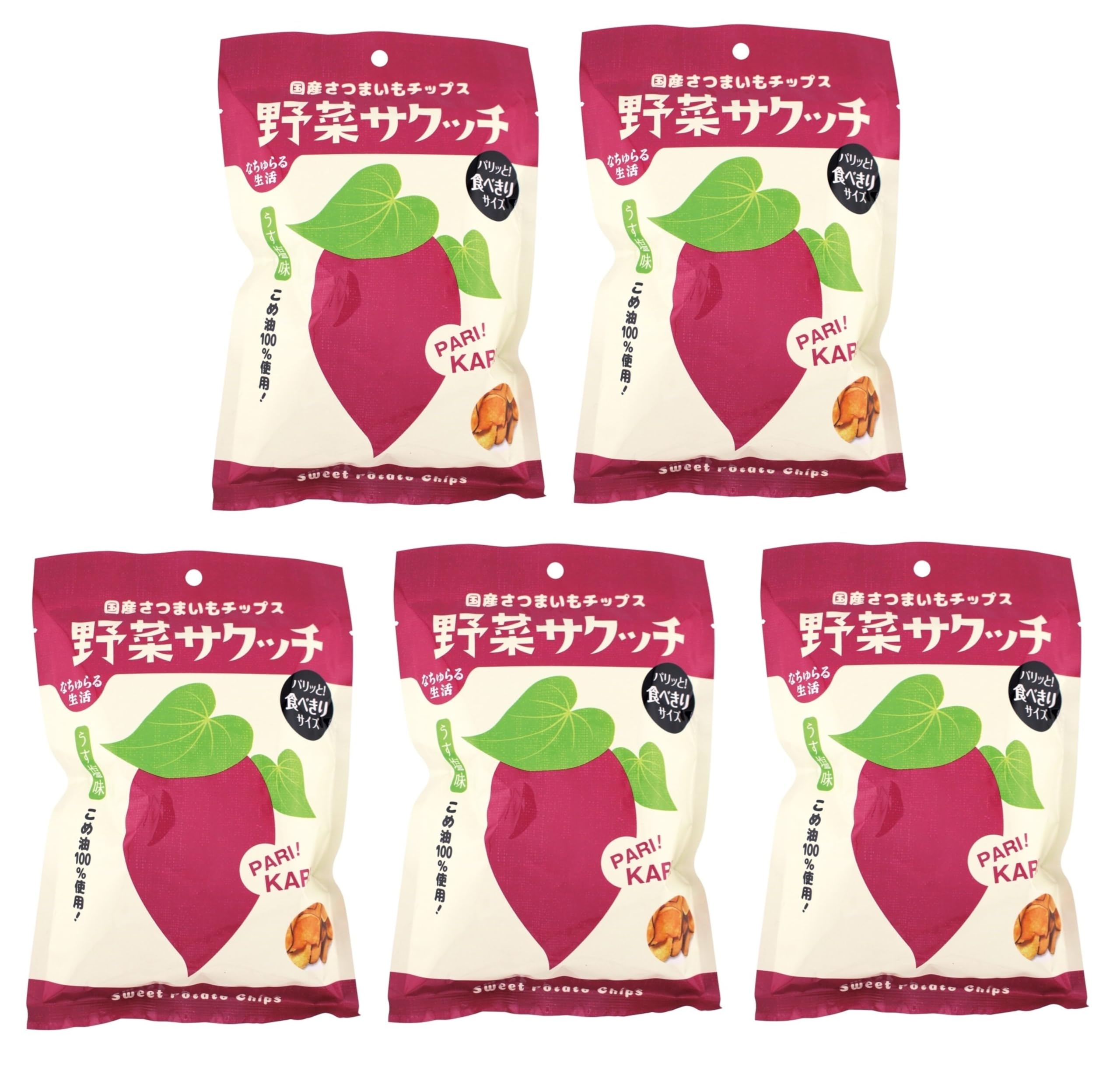 

Life Vegetable Sakuchi Отечественные чипсы из сладкого картофеля 19 г x 5 пакетиков Без глютена E-Органический