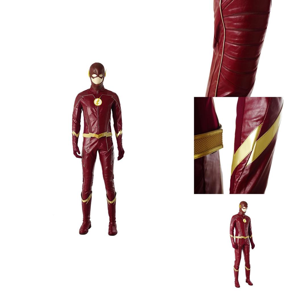 The Flash Season 4 Cosplay Barry Allen Costume Premium Quality Fancy Dress Men Halloween