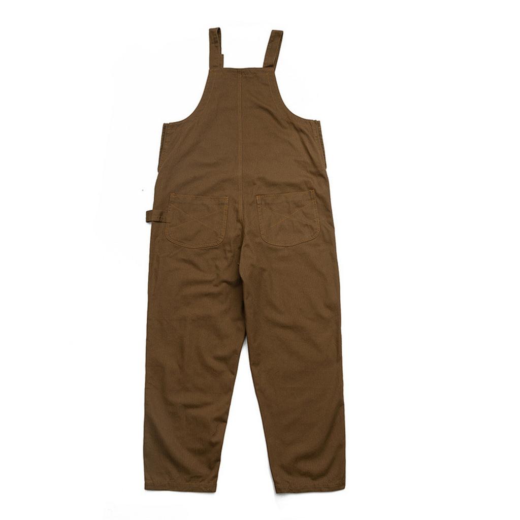 Mens  Cargo Jumpsuit Hip Hop Casual Solid Color Worker Suspenders