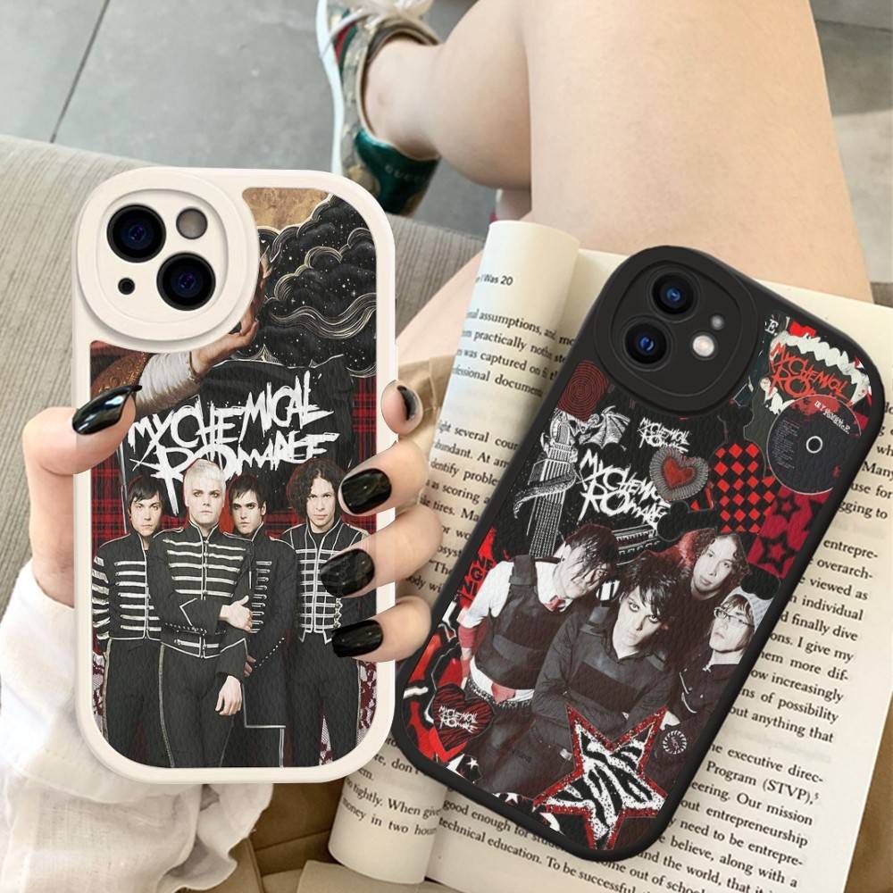 Rock Band M-My C-Chemical R-Romance For IPhone 16 15 14 13 12 11 Pro Max Plus Leather Phone Case