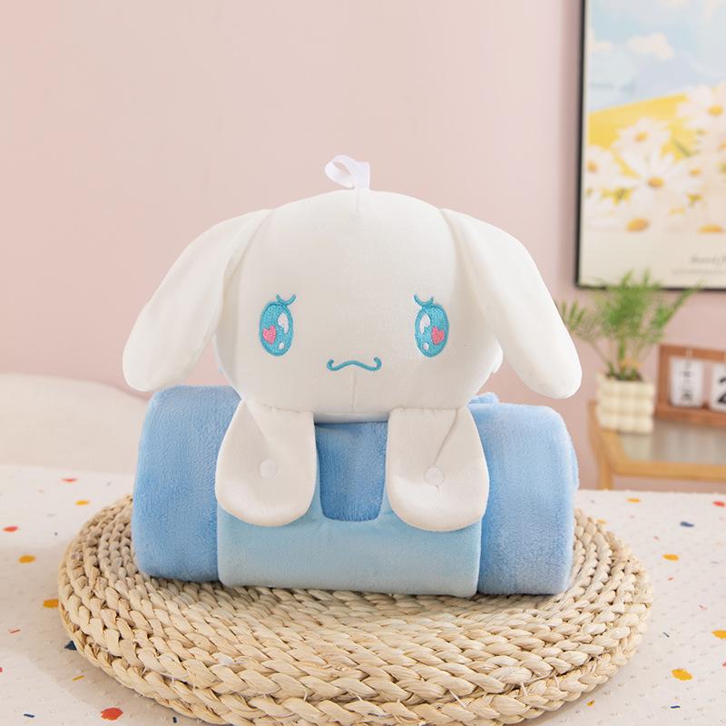 Cute Cartoon Pillow Blanket 2 In 1, Plush Soft Fleece Travel Throw, Cozy Unfoldable Comfort for Kids Adults, Gift Idea for Anime Lovers 160*110cm
