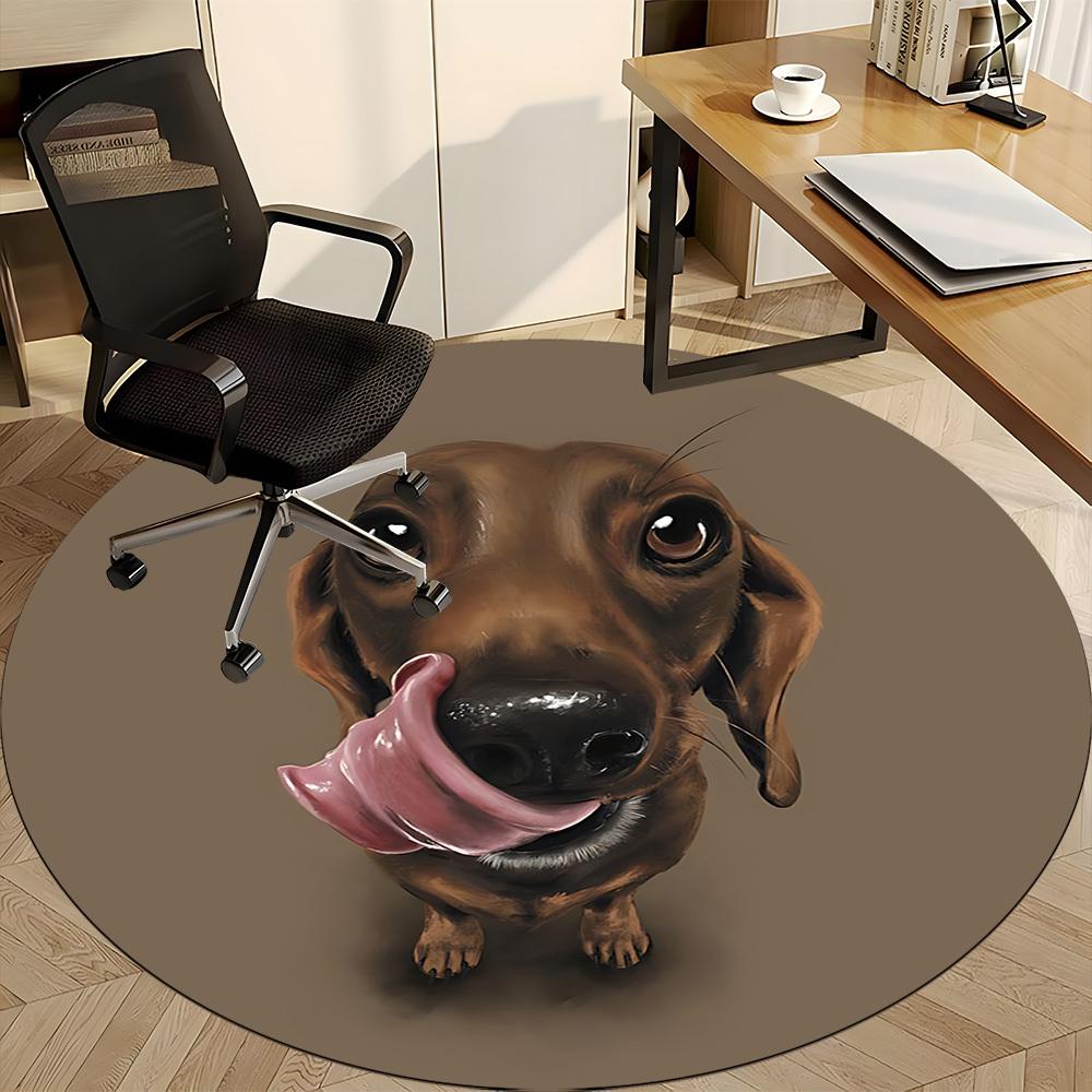 1 Stück Dackel Stuhl Teppich für Büro, Rutschfest, Weich und Langlebig, Büroteppich für Innendekoration, Perfekt für Büro yy260313096