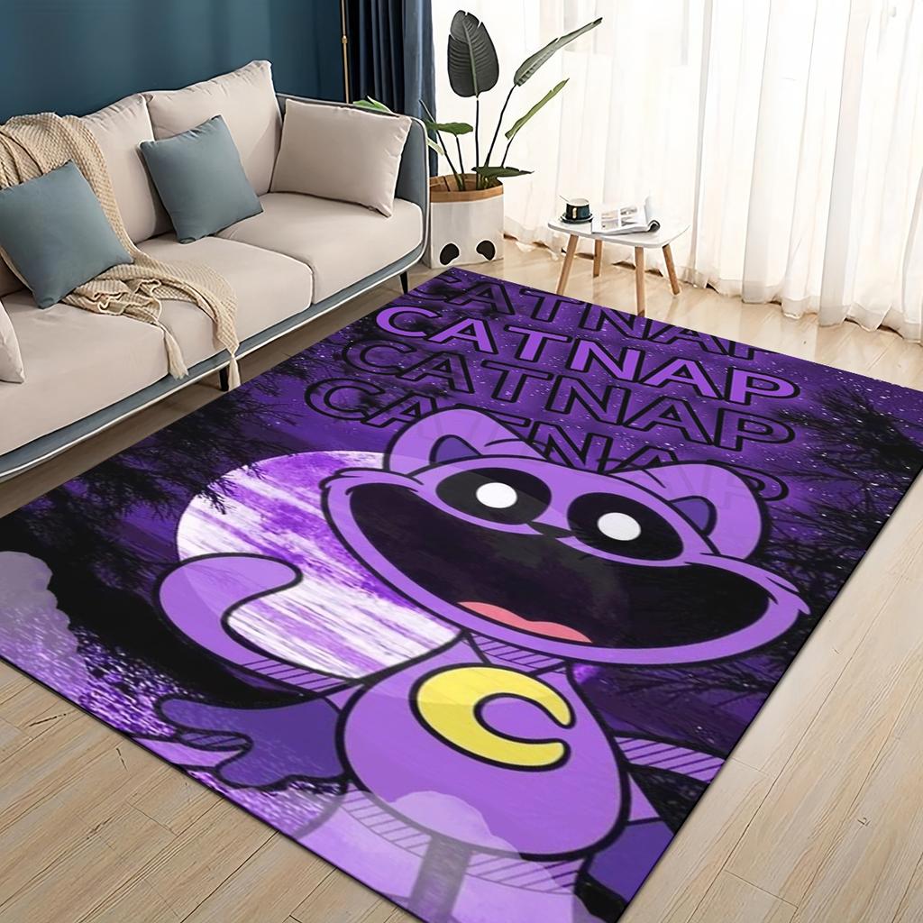 Cartoon S-Smiling C-Critters Catnap Craftycorn Rug Carpet for Living Room Bedroom Home Decor,kids Play Non-slip for Sofa Doormat