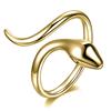 Huitan Modern Novel Snake Rings Glossy Exquisite Gorgeous Finger Accessories for Women Charming Stylish Funny Party