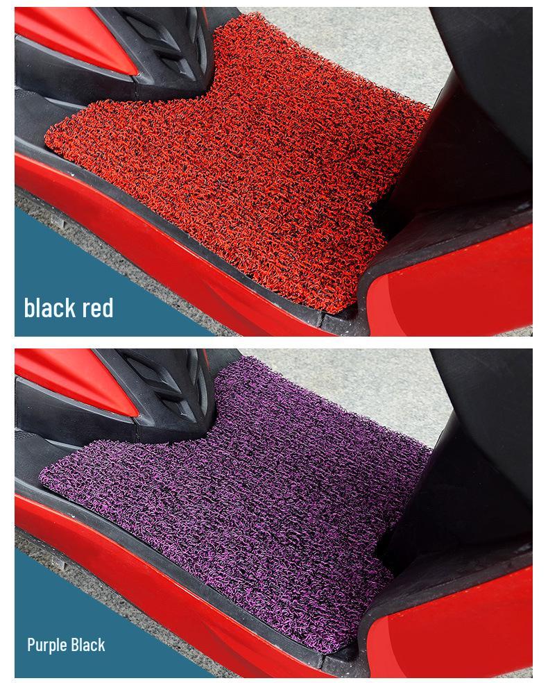 Bresson BL150T-D Retro Blue Motorcycle Non-slip Waterproof Foot Mat