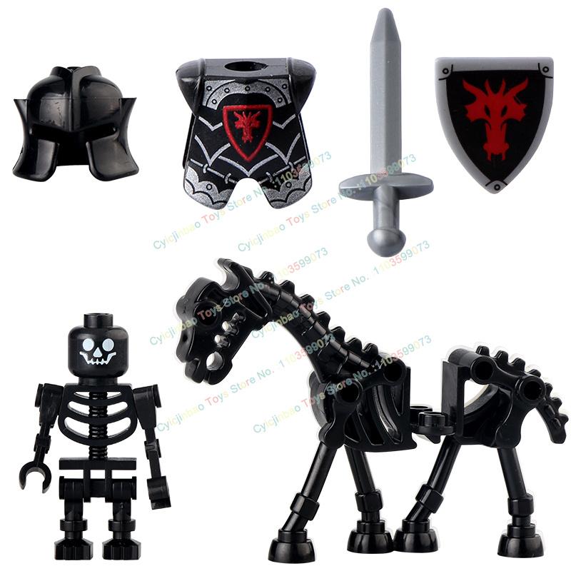 

Средневековый Рыцарь Скелет Рыцарь Аксессуары Щит Копье Доспехи Кирпичики Конструктор Экшн Фигурка Детская Игрушка AX9815-16 01 02 10 18