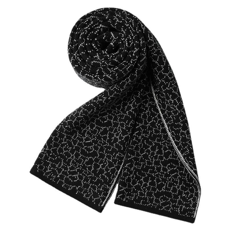 Men's Medium and Long Scarves with Cashmere, Business Leisure, Simple and Versatile, Autumn and Winter, Middle-aged and Old 2025 People Travel