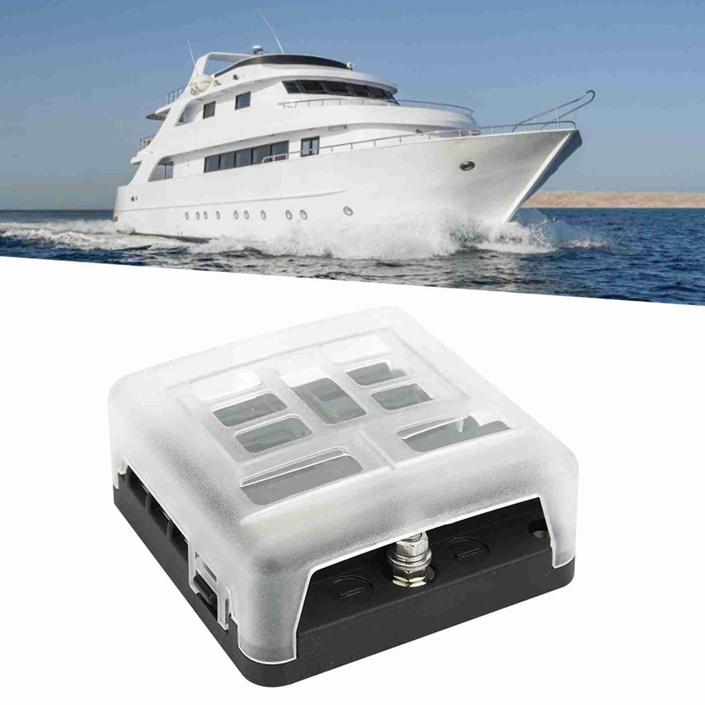 6 Way Fuse Box Car Boat Power Distribution Blade Fuse Holder Block Panel 12V?32V