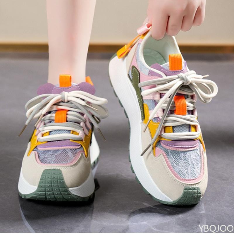 Summer running sports casual mesh breathable hollow out women's shoes simple comfortable non slip wear-resistant women's shoes