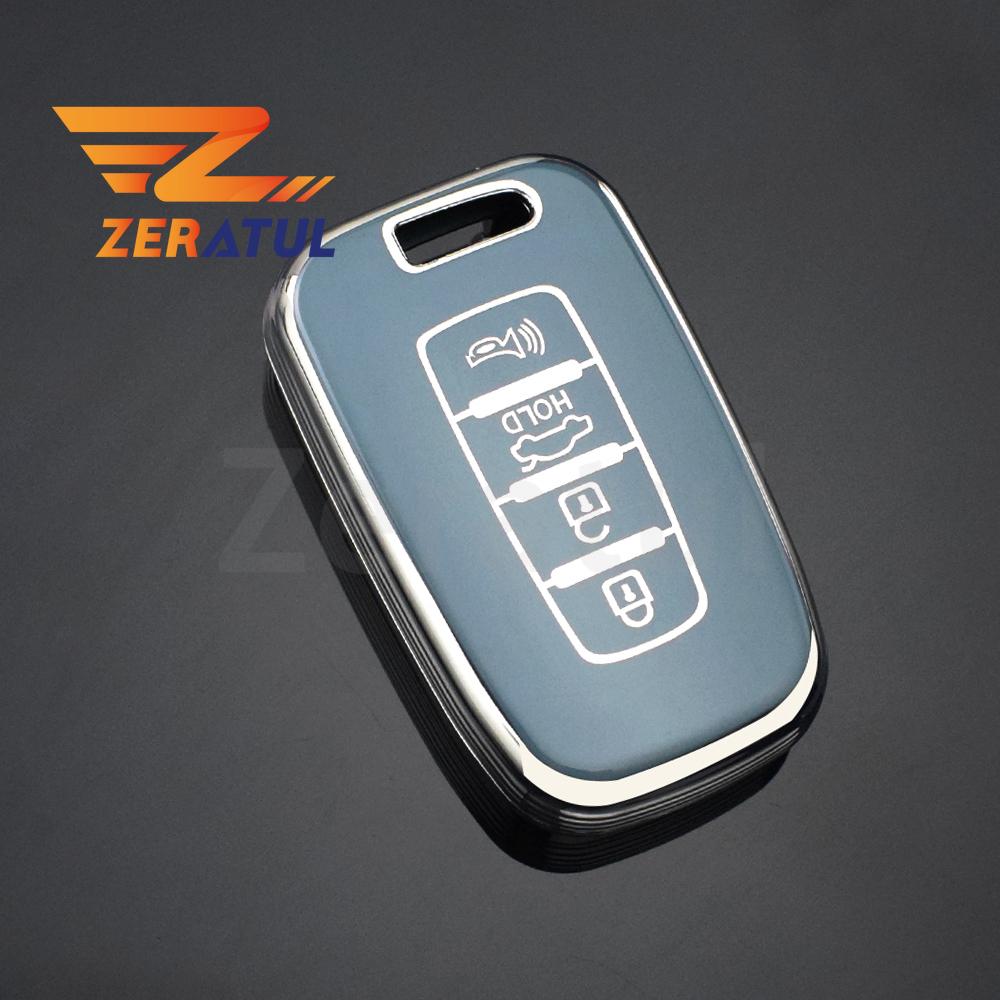 Car Key Case Cover Shell Fob 4 Buttons For Kia Hyundai Equus Optima K5 Forte Opirus Rohens Ix35 Soul Sorento Mohave Borrego