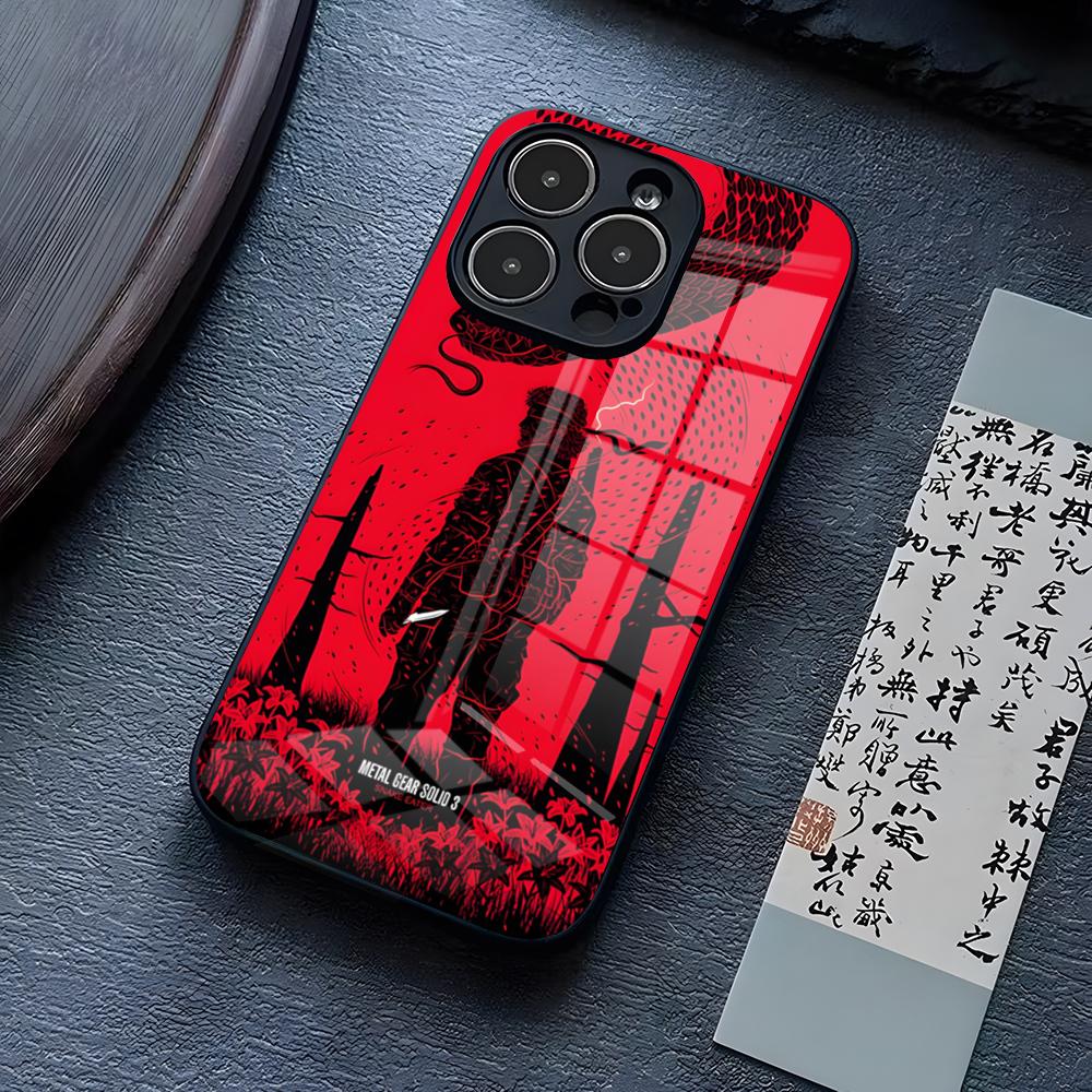 

Чехол для телефона Metal Gear Solid для iPhone 13 Pro Max 14 16 Plus 12 Mini 11 15 X XR XS 8 7 Plus SE Закаленное стекло iPhone12