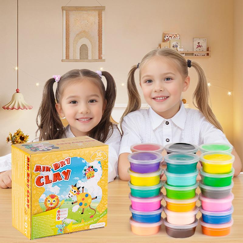 24/36/45 Color Air-dried Clay Set Easy To Shape and Reuse for Making Various Handicrafts and Models
