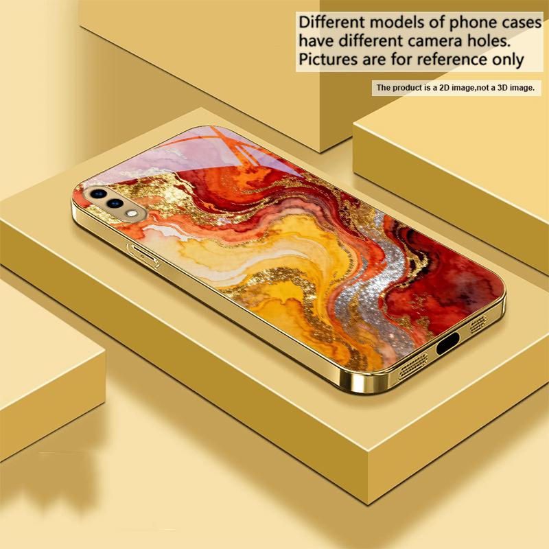Golden Starry Light For Samsung A 01 52S A04 A05S A10 A12 13 22 23 24 36 42 M02 Note 10 20Ultra 8 9 Golden Glass Phone Case