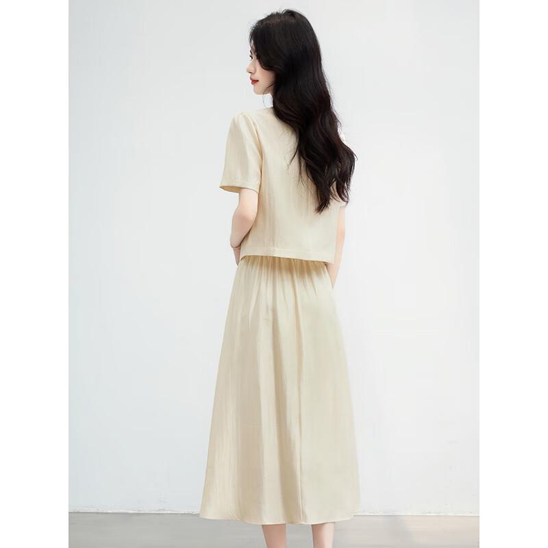 Women's Short-Sleeve Shirt & Skirt Two-Piece Set