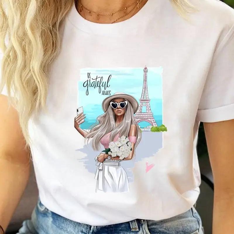 Street fashion girl T-shirt Harajuku Y2K clothes short sleeved summer T-shirt