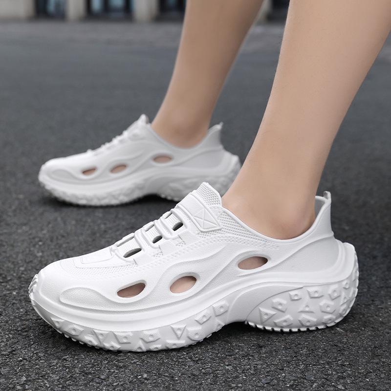 Men's Summer Lightweight Slip-On Hole Sandals, Thick Sole, Mud-Step Feel for Outdoor Beach Wear