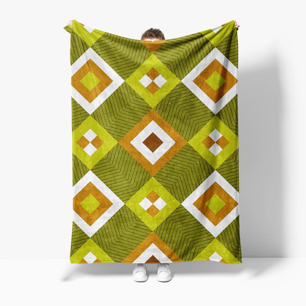 

Geometric Pattern Knit Blanket Sofa Bed Throw for Living Room Bedroom Decoration Gift 75x100cm (30x40inch)