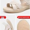 Women's Summer Velcro Flat Heel Sandals - Lightweight, Comfortable, Versatile Outdoor Wear for Middle-Aged and Elderly