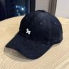 New letter-embroidered corduroy pony casual unisex spring and autumn soft-top baseball cap for outings, sun protection, and fashion
