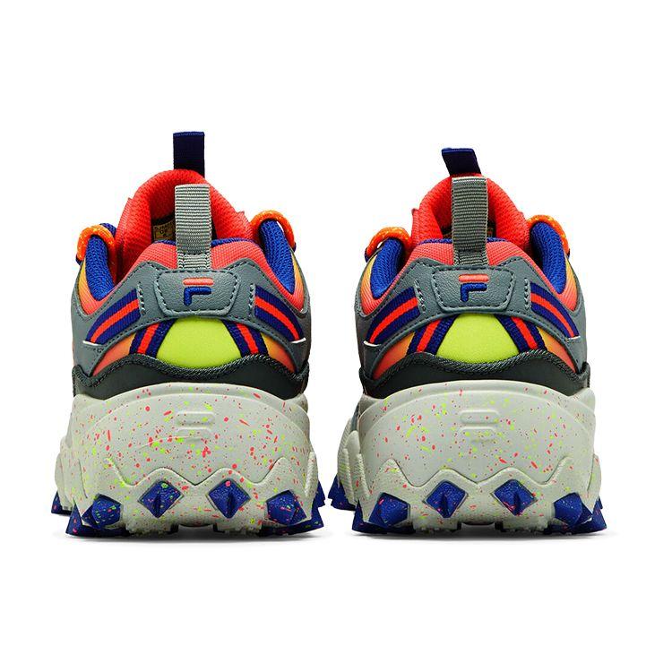 FILA Oakmont TR Synthetic Leather Trendy Low-Top Dad Sneakers Women sneakers Blue Gray Orange 5JM01621_693