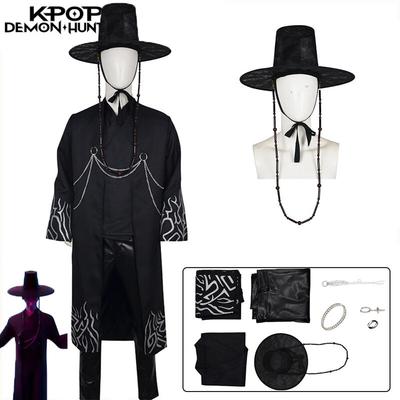 Film Lovci démonů Saja Chlapecký kostým Kpops Sajaboy Jinu Černý démonický oblek Halloweenský párty kostým