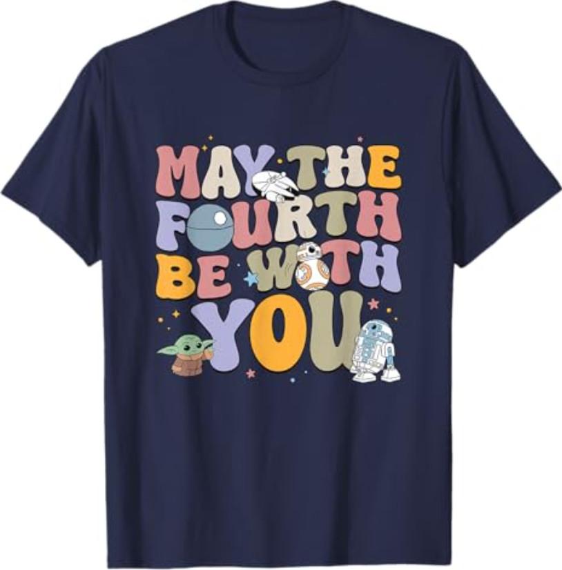 Star Wars The Mandalorian May The Fourth Be With You Vintage T-Shirt S разноцветный