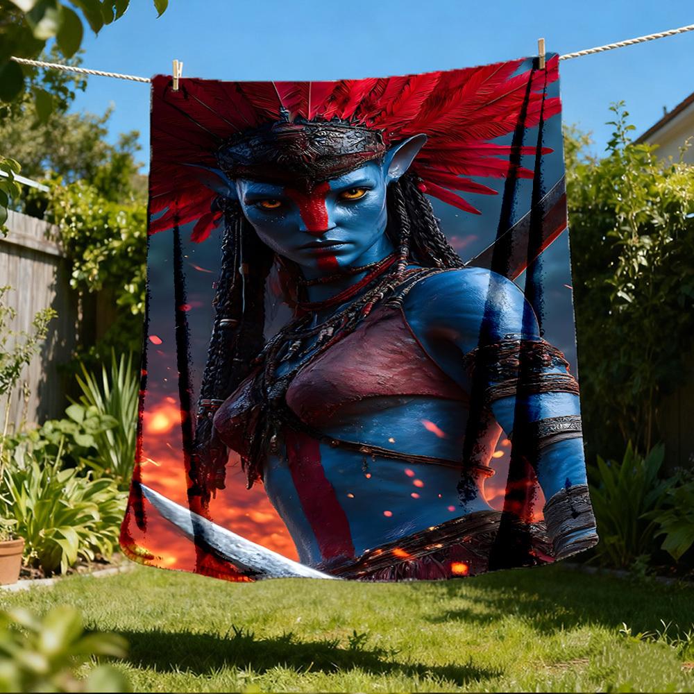 1 шт. Аватар, На ви, Уличный персонализированный фланелевый плед, Мягкий, Легкий, Персонализированный фланелевый плед, Цифровая печать, 80x120cm