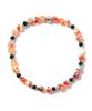 Jbans Classic Black Rondelle Point 6Mm Big Cut Orange Agate Gemstone Bracelet (C2503Ac1339_Or)