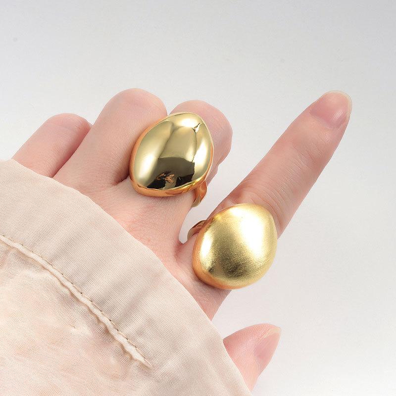 Fashion Personalized Index Finger Ring Niche Design Geometric Twist Open Ring Temperament Retro Couple Ring for Girlfriend Simple Geometric Ring